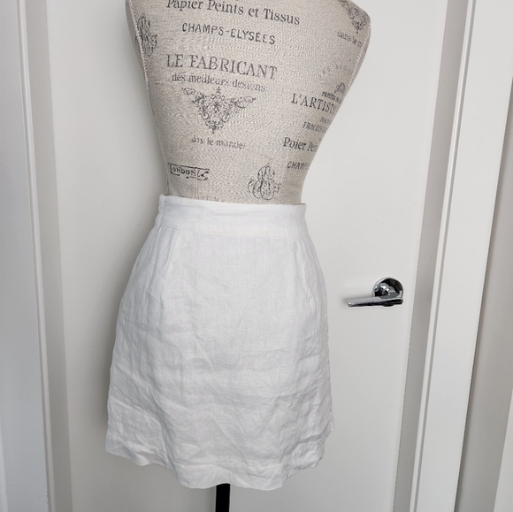 Assembly Label White Linen Skirt - Picture 5 of 14